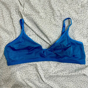 Savage Fenty Blue Metallic Sparkly Bralette L